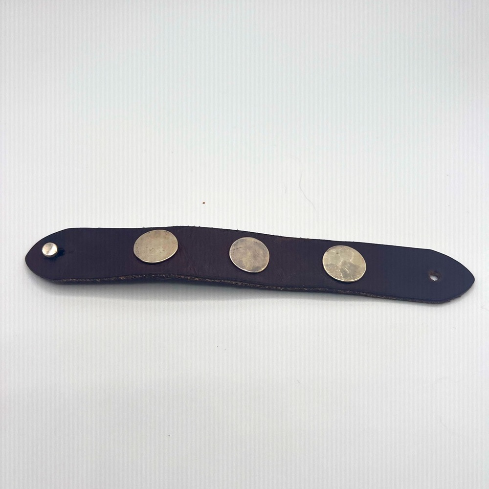 Jill Platner leather and silver bracelet
